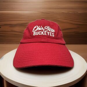 Ohio State Buckeyes Hat Red Adjustable Strapback Cap NCAA OSU Football Fan1